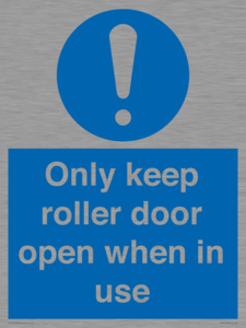 MV10478: Only keep roller door open when in use