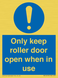 MV10478: Only keep roller door open when in use