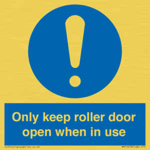 MV10478: Only keep roller door open when in use