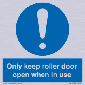 MV10478: Only keep roller door open when in use