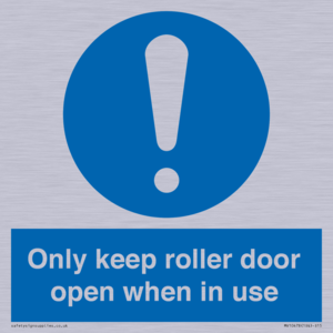 MV10478: Only keep roller door open when in use