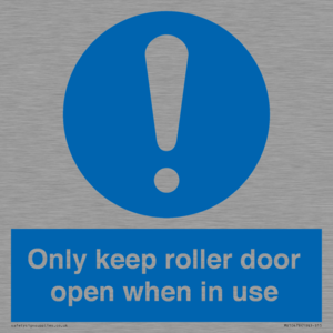 MV10478: Only keep roller door open when in use