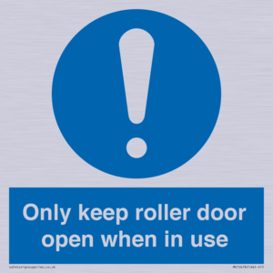 MV10478: Only keep roller door open when in use