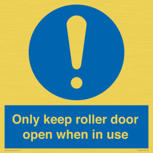 MV10478: Only keep roller door open when in use