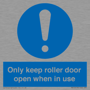 MV10478: Only keep roller door open when in use