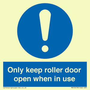 MV10478: Only keep roller door open when in use