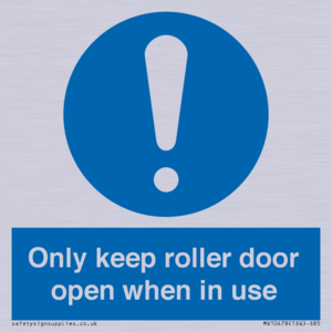MV10478: Only keep roller door open when in use