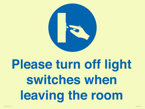 MV10484: Please turn off light switches when leaving the room