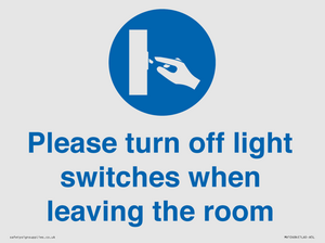 MV10484: Please turn off light switches when leaving the room
