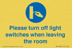 MV10484: Please turn off light switches when leaving the room