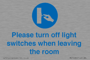MV10484: Please turn off light switches when leaving the room