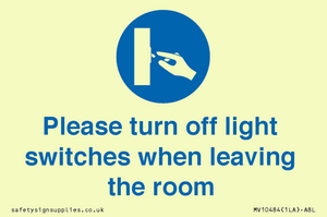 MV10484: Please turn off light switches when leaving the room