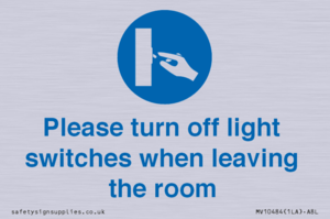 MV10484: Please turn off light switches when leaving the room