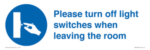 MV10484: Please turn off light switches when leaving the room