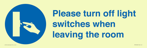 MV10484: Please turn off light switches when leaving the room