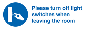 MV10484: Please turn off light switches when leaving the room