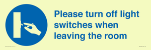 MV10484: Please turn off light switches when leaving the room