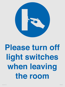 MV10484: Please turn off light switches when leaving the room