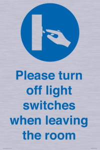 MV10484: Please turn off light switches when leaving the room