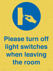 MV10484: Please turn off light switches when leaving the room