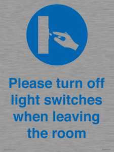 MV10484: Please turn off light switches when leaving the room