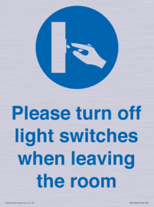 MV10484: Please turn off light switches when leaving the room