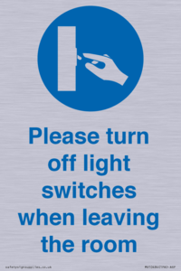 MV10484: Please turn off light switches when leaving the room