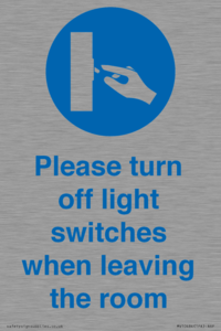 MV10484: Please turn off light switches when leaving the room