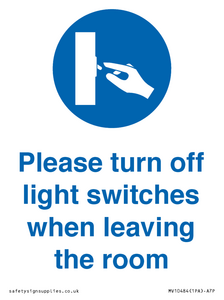 MV10484: Please turn off light switches when leaving the room
