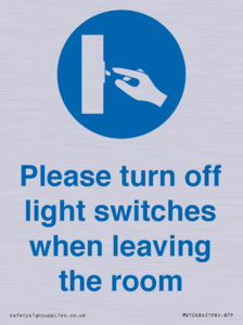 MV10484: Please turn off light switches when leaving the room