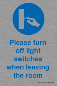 MV10484: Please turn off light switches when leaving the room