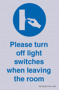 MV10484: Please turn off light switches when leaving the room