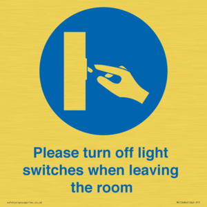MV10484: Please turn off light switches when leaving the room