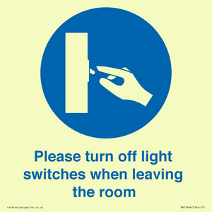 MV10484: Please turn off light switches when leaving the room
