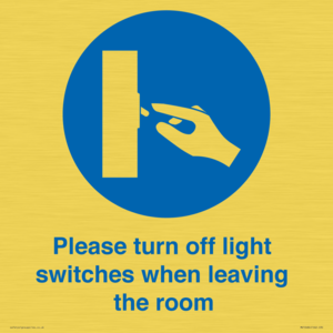 MV10484: Please turn off light switches when leaving the room