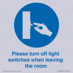 MV10484: Please turn off light switches when leaving the room