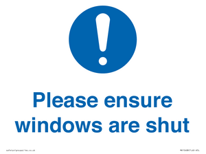 MV10488: Please ensure windows are shut