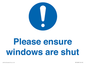 MV10488: Please ensure windows are shut