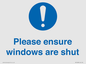 MV10488: Please ensure windows are shut