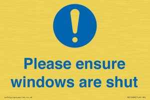 MV10488: Please ensure windows are shut
