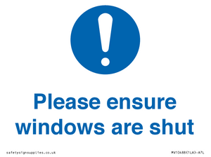 MV10488: Please ensure windows are shut