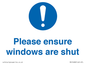 MV10488: Please ensure windows are shut