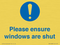 MV10488: Please ensure windows are shut