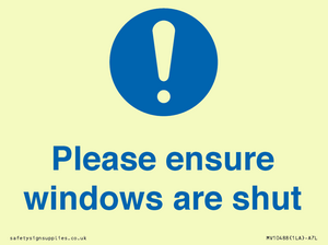 MV10488: Please ensure windows are shut