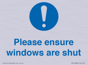 MV10488: Please ensure windows are shut