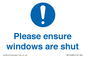MV10488: Please ensure windows are shut