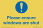 MV10488: Please ensure windows are shut