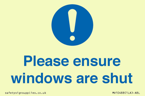 MV10488: Please ensure windows are shut