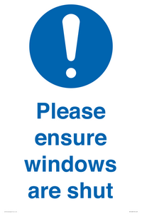 MV10488: Please ensure windows are shut