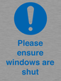 MV10488: Please ensure windows are shut